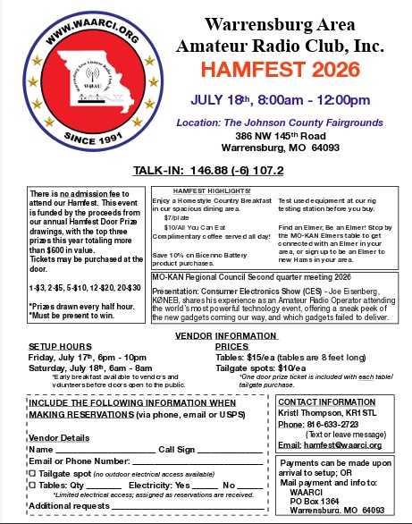 Warrensburge 2026 Flyer